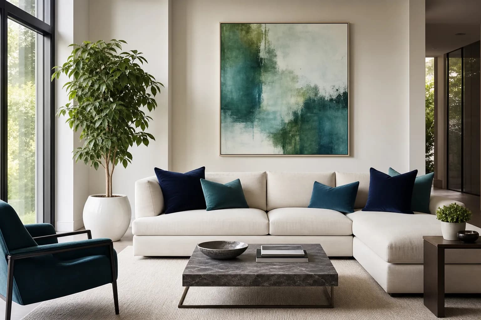 Indoor plant design concept for a living space